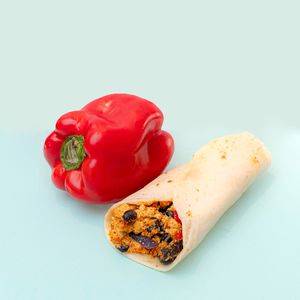 veggie breakfast wrap at Cafe Red in Seattle