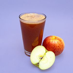 fresh-squeezed apple juice at Cafe Red in Seattle