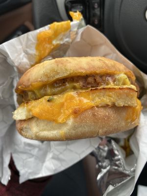 Great breakfast sandwich!  at Cafe Red in Seattle