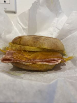 Bacon breakfast sammy  at Cafe Red in Seattle
