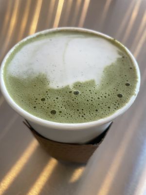 Matcha latte #Veganuary at Cafe Red in Seattle