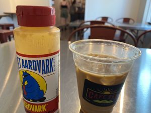 "I'll be loving animals later by paying for their deaths." -- every carnist.  at Cafe Red in Seattle