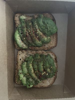 Gluten free avocado toast  at Cafe Red in Seattle