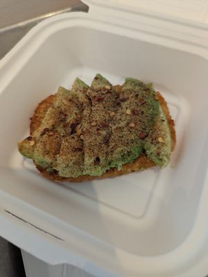 Avocado toast at Cafe Red in Seattle