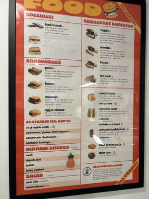 Menu   at Cafe Red in Seattle