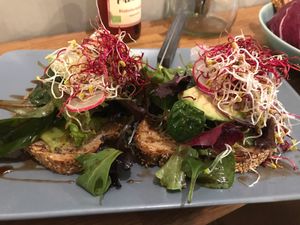 Avocado toast at Claus Eismanufaktur & Deli in Stuttgart