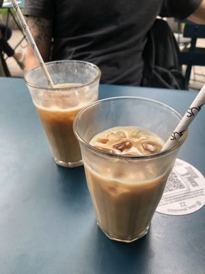 Iced latte with oat milk   at Claus Eismanufaktur & Deli in Stuttgart