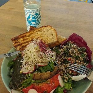 yummy salads at Claus! at Claus Eismanufaktur & Deli in Stuttgart