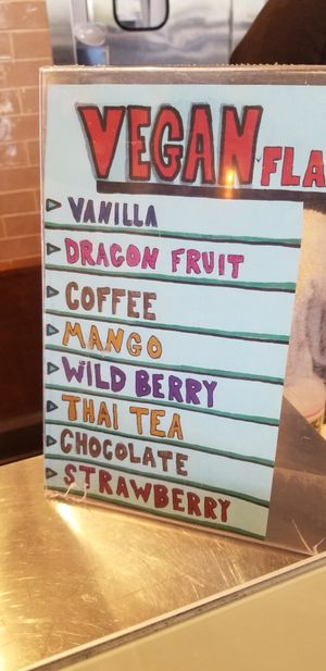 Vegan menu! at Cruz Creamery in Santa Cruz