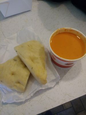 Really good vegan soup at Zola's Cafe in Auburn