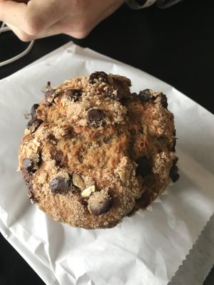 Vegan chocolate chip banana muffin  at Zola's Cafe in Auburn