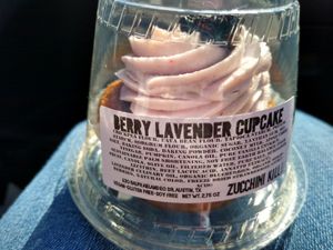 Berry lavender cupcake at Zucchini Kill - North Loop in Austin