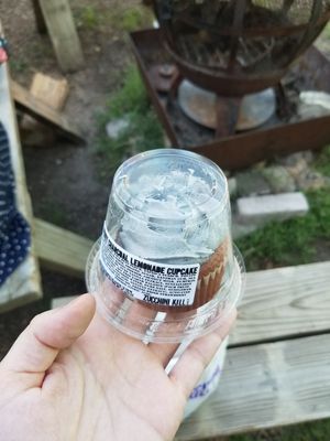 Berry charcoal lemonade cupcake at Zucchini Kill - North Loop in Austin