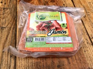 Vegan “ham” (9.600 COP) at Casa Vegetariana in Medellin