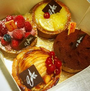 Tartelettes at la Véganille in Villeurbanne