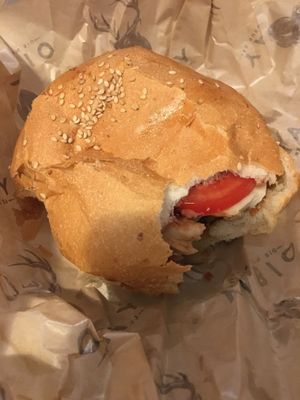 Vegan burger at Yabio - Rue du Garet in Lyon