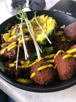 Vegan buddha bowl at The Stacked Pantry in Noosa Heads