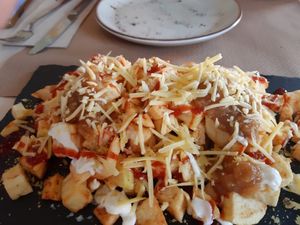 Papas locas at Veggie Penguin in Tenerife