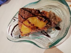 Coconut-pineapple sponge at Veggie Penguin in Tenerife