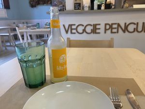 Cozy seating  at Veggie Penguin in Tenerife