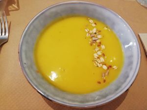 The soup of the day at Veggie Penguin in Tenerife