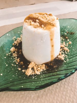 Panna cotta at Veggie Penguin in Tenerife