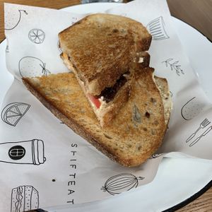 Cheese and Tomato Toastie  at Shift Eatery in Surry Hills
