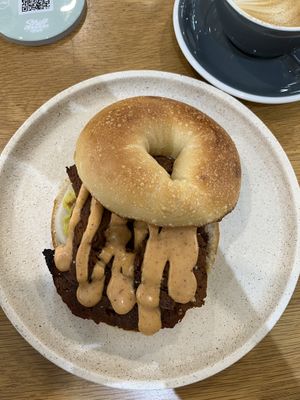 THE BEST VEGAN BACON & EGG BAGEL IN THE WORLD   at Shift Eatery in Surry Hills