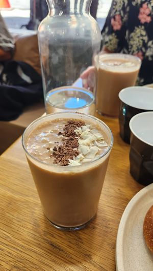 Choc banana protein smoothie at Shift Eatery in Surry Hills
