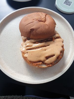 Bacon and egg roll at Shift Eatery in Surry Hills