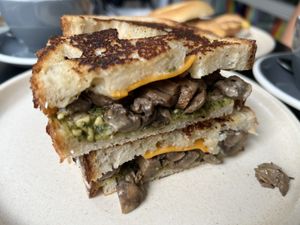 My Shroom Toastie  at Shift Eatery in Surry Hills