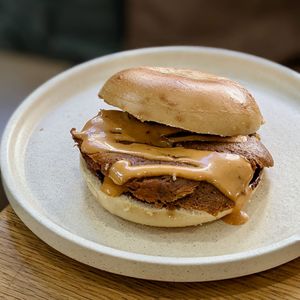 The Best Vegan Bacon & Egg Bagel in the World at Shift Eatery in Surry Hills