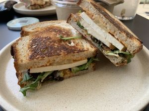 Smoked tofu toastie  at Shift Eatery in Surry Hills