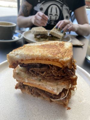 A Reuben with unmelted cheese in 2023  at Shift Eatery in Surry Hills