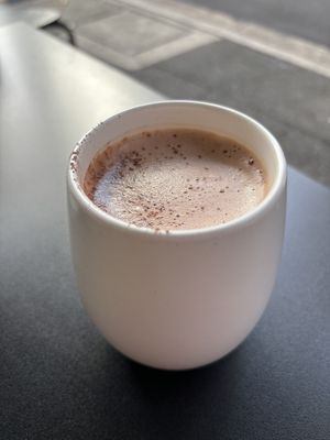 Mörk hot chocolate with oat milk (default)  at Shift Eatery in Surry Hills
