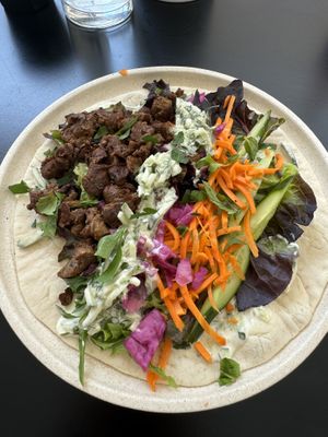 Lamb & Tzatziki Wrap, $20.99  at Shift Eatery in Surry Hills