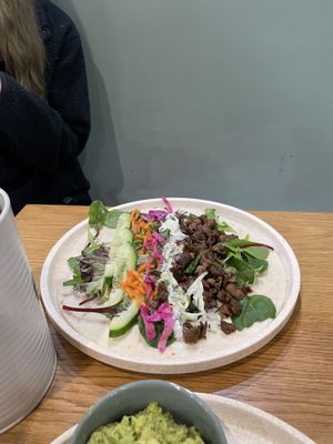 Vegan lamb wrap  at Shift Eatery in Surry Hills