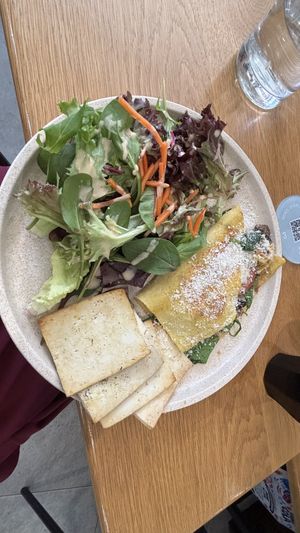 “Omelette" with tofu  at Shift Eatery in Surry Hills