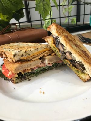 Club sandwich & shroom toastie  at Shift Eatery in Surry Hills