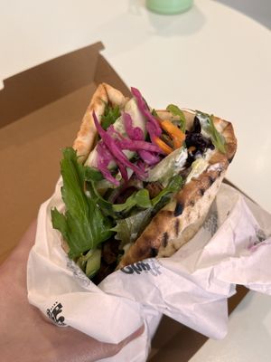 Lamb tzatziki wrap  at Shift Eatery in Surry Hills