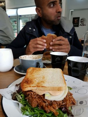 Brekkie Sandwich...yummo! at Shift Eatery in Surry Hills