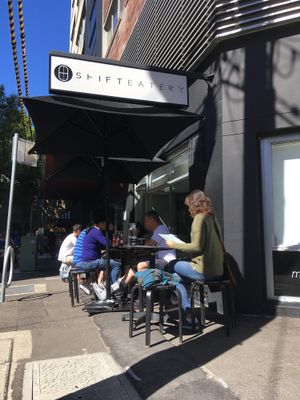 Outdoor seating in the shade or sunshine... at Shift Eatery in Surry Hills