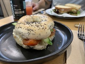 ‘Salmon’ bagel at Shift Eatery in Surry Hills