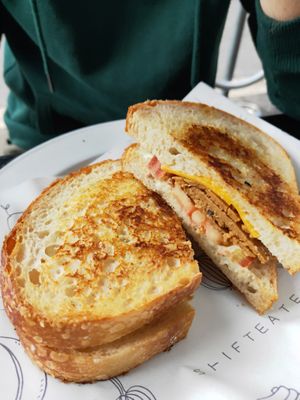 Ham and cheese toastie at Shift Eatery in Surry Hills