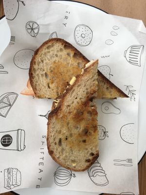 Cheesy toastie at Shift Eatery in Surry Hills