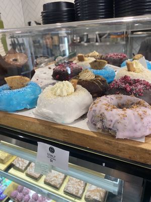Donuts available with other snack from the counter at Shift Eatery in Surry Hills