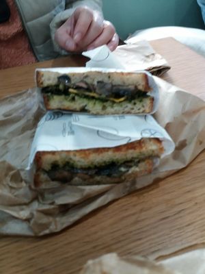 mushroom sandwich at Shift Eatery in Surry Hills