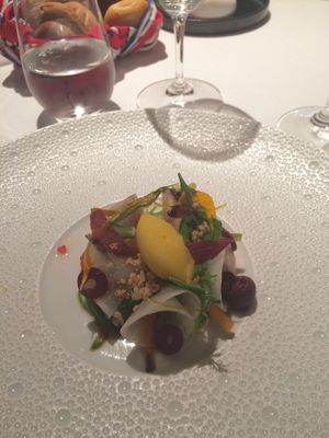 Vegetables with ginger sorbet at In de Groene Lantaarn in Hoogeveen