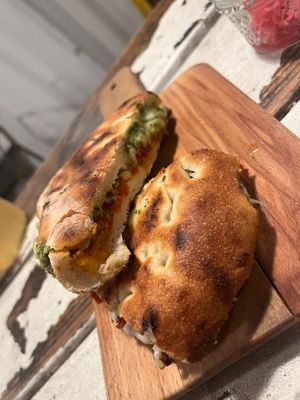 The cancelled Calzone! at Federalist Public House in Sacramento