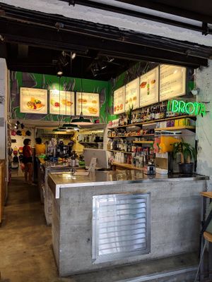 Vegan items clearly labeled at Brota in Rio De Janeiro